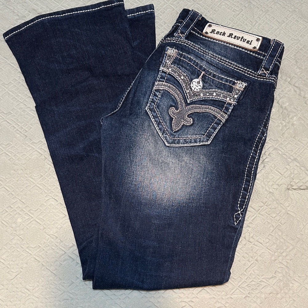 Rock Revival Dark Blue Boot Cut Jeans